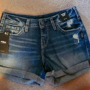 Silver Boyfriend shorts